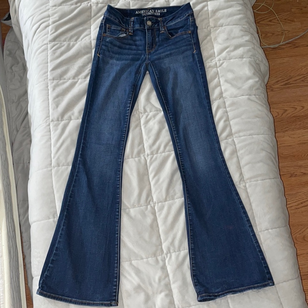 American Eagle flare jeans, size 0 regular